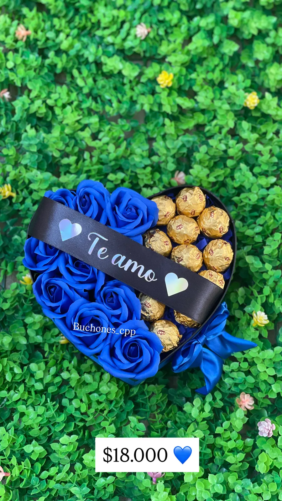 Arreglo rosas y chocolates