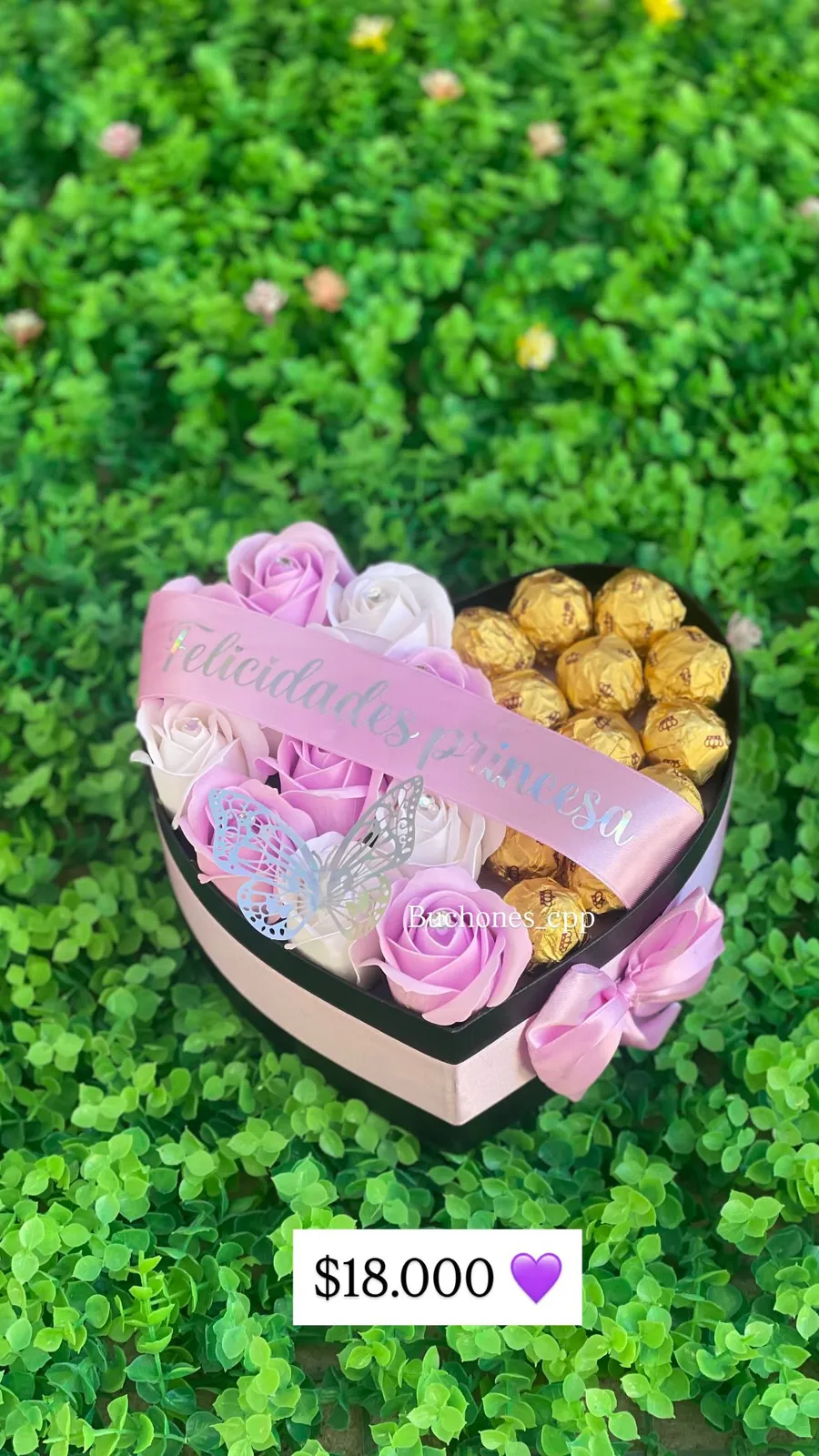 Arreglo chocolates lila
